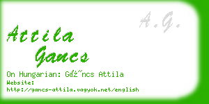 attila gancs business card